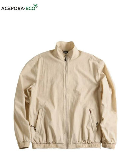 Nylon washer shirring zip up jacket beige - OFFGRID - BALAAN 2