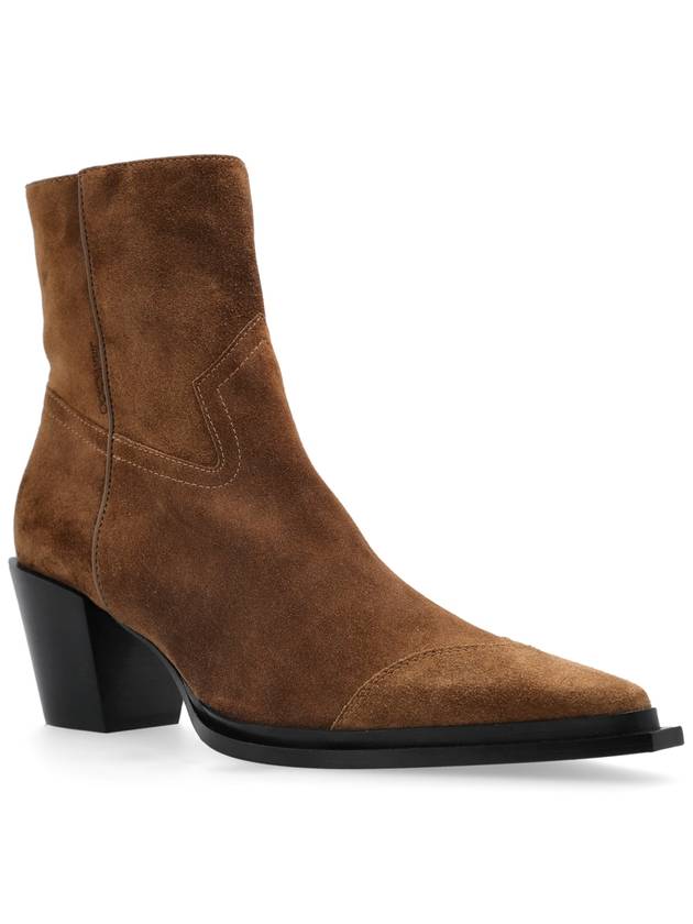 Jimmy Choo Suede Heeled Ankle Boots Cece AB, Women's, Brown - JIMMY CHOO - BALAAN 4