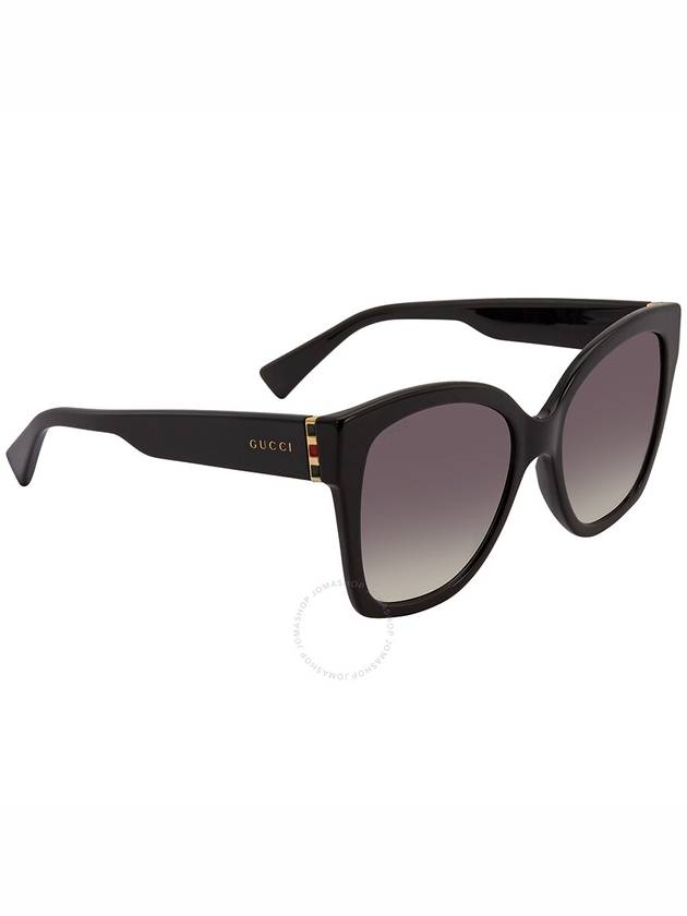 Eyewear Gray Gradient Lens Butterfly Sunglasses Black - GUCCI - BALAAN 4