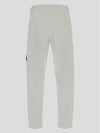 Regular Fit Cargo Cotton Straight Pants White - STONE ISLAND - BALAAN 3