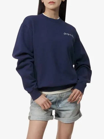 Syracuse crew neck sweatshirt navy CRAW2338NA - SPORTY & RICH - BALAAN 1