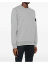 Compass Patch Cotton Sweatshirt Grey - STONE ISLAND - BALAAN 3