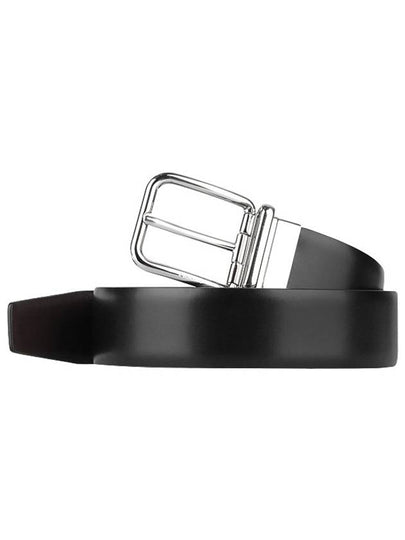 Reversible Leather Belt Black - PRADA - BALAAN 2