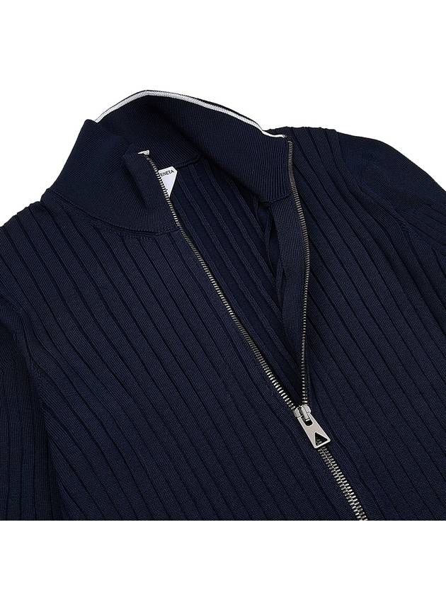 Knit Zip Up Jacket Navy - BOTTEGA VENETA - BALAAN 9