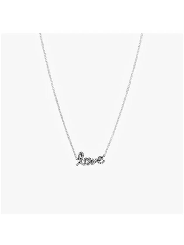 Sparkling Handwritten Love Collier Necklace Silver - PANDORA - BALAAN 4