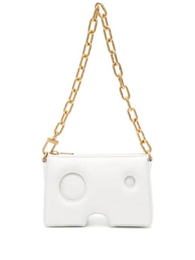 Burrow Cut-Out Detail Shoulder Bag White - OFF WHITE - BALAAN 2