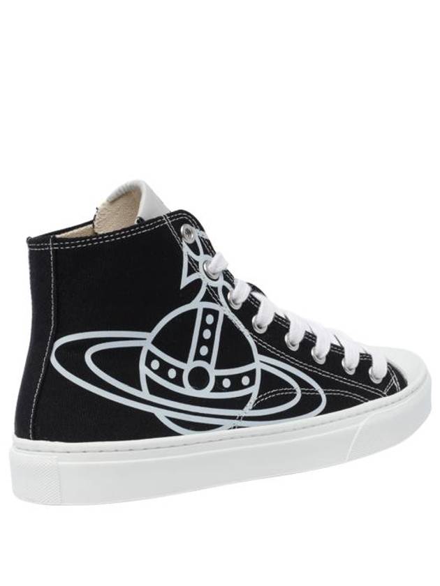 Women's Plimsoll Logo High Top Sneakers Black - VIVIENNE WESTWOOD - BALAAN 4