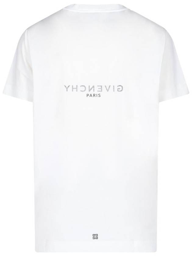 Reverse Oversized Short Sleeve T-Shirt White - GIVENCHY - BALAAN 3