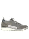 Vitello Alumni Trainer Caprede Low Top Sneakers Grey - THOM BROWNE - BALAAN 2