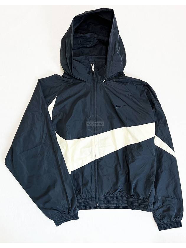 Swoosh Woven Jacket Black Coconut Milk - NIKE - BALAAN 7