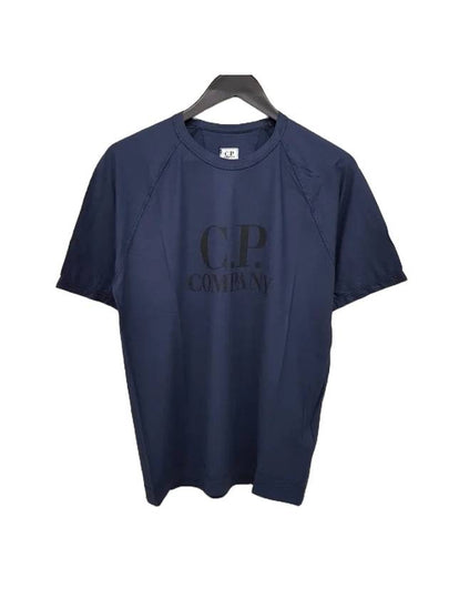 Logo Short Sleeve T-Shirt Navy - CP COMPANY - BALAAN 2