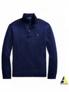 Embroidered Pony Logo Half Zip-Up Knit Top Navy - POLO RALPH LAUREN - BALAAN 2