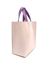 Color Block Logo Print Leather Tote Bag Purple - MARNI - BALAAN 4