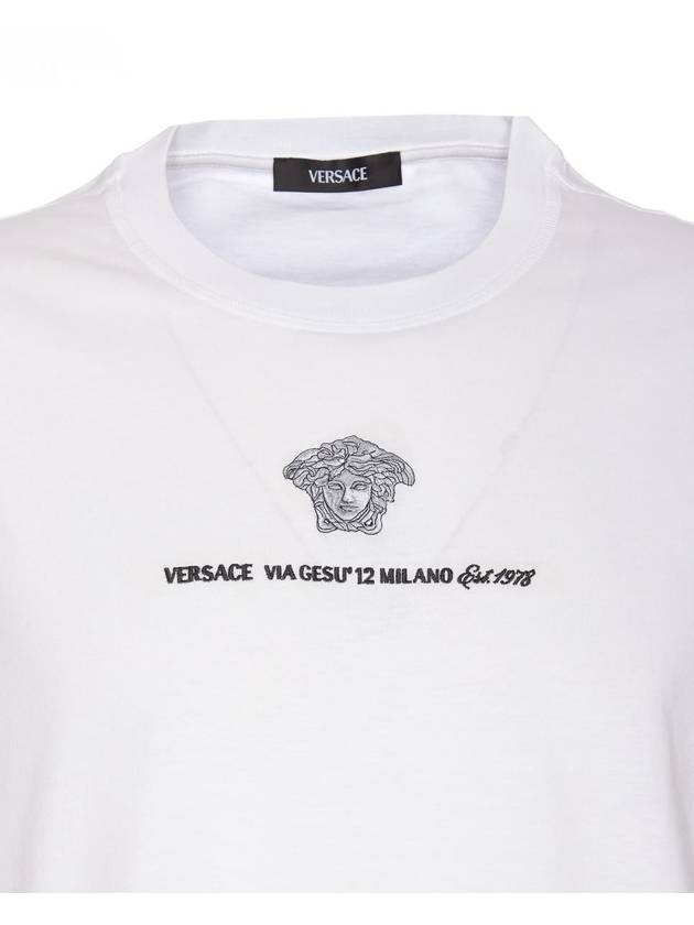 24FW Long Sleeve T-Shirt 10133021A110541W000 BIANCO - VERSACE - BALAAN 5