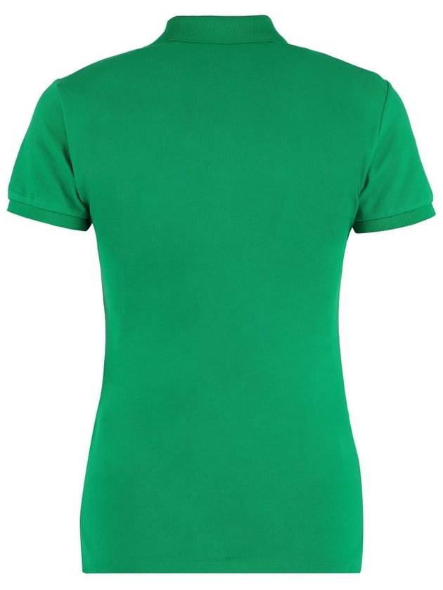 Women's Julie Logo Embroidered Short Sleeve PK Shirt Green - POLO RALPH LAUREN - BALAAN 3