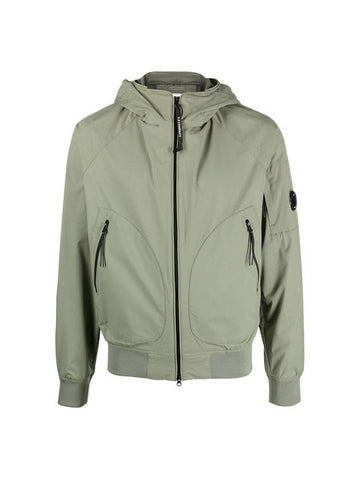 Men's Lens Waffen Pro Tech Hooded Jacket Bronze Green - CP COMPANY - BALAAN 1