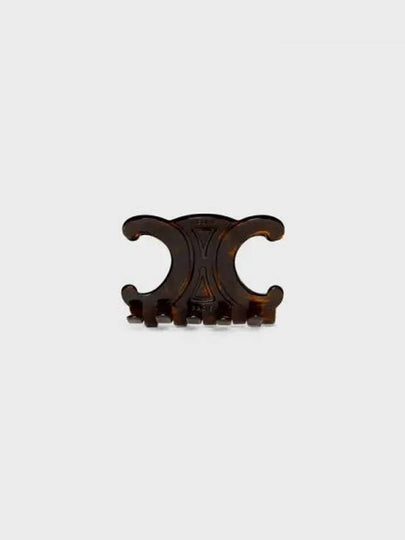 Triomphe Large Hair Clip Dark Havana - CELINE - BALAAN 2