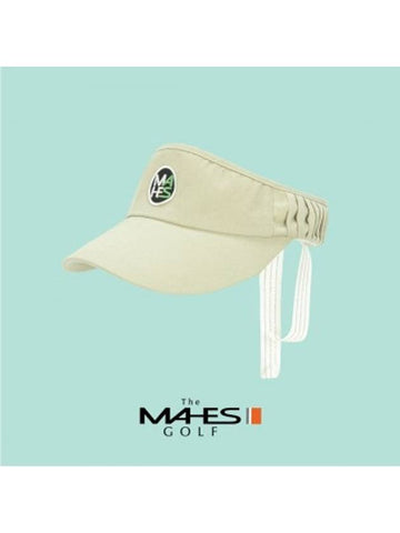 Logo sun cap visor beige orange label girlish ribbon sun cap EC00705 - MAHES - BALAAN 1