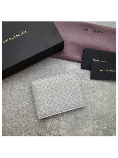 Intrecciato Leather Half Wallet Grey - BOTTEGA VENETA - BALAAN 2