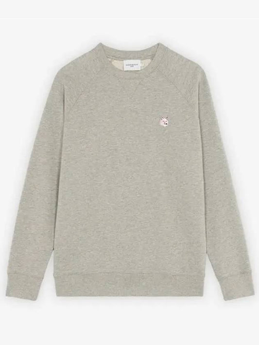 Monochrome Fox Head Patch Classic Cotton Sweatshirt Grey Melange - MAISON KITSUNE - BALAAN 2