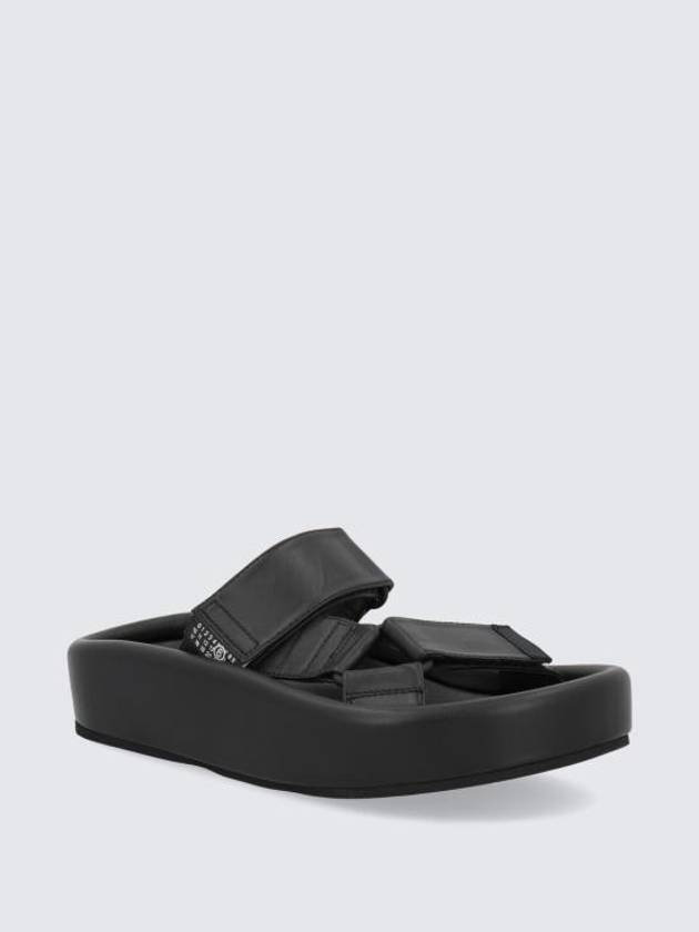 Webbing Slip-On Platform Sandals Black - MAISON MARGIELA - BALAAN 5