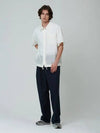 MEN One Pocket String Cotton Shirt Ivory - PINBLACK - BALAAN 4