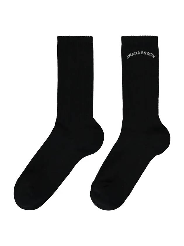 JWA Arch Logo Socks Black - JW ANDERSON - BALAAN 1