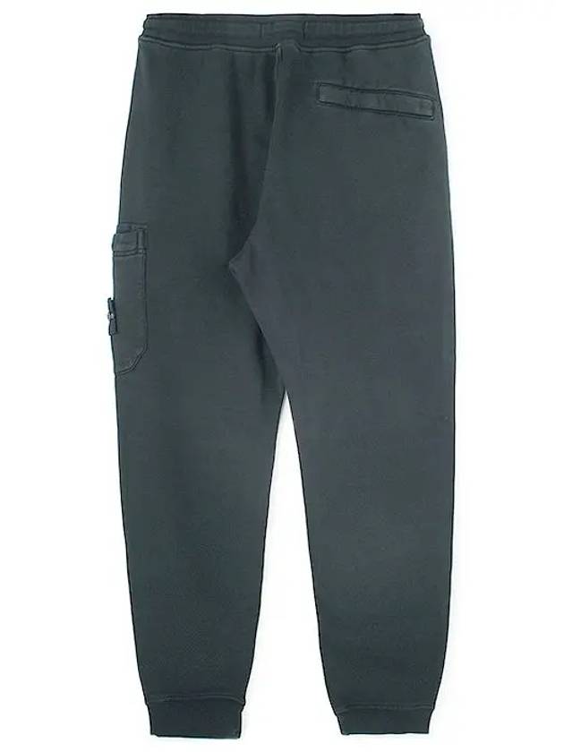 Men's Wappen Patch Cotton Fleece Track Pants Dark Grey - STONE ISLAND - BALAAN 3