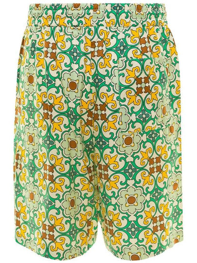 Multicolor Shorts Faïence With Graphic Print All-Over In Viscose Man - DROLE DE MONSIEUR - BALAAN 2