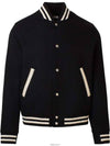 Teddy Wool Bomber Jacket  Black - SAINT LAURENT - BALAAN 5