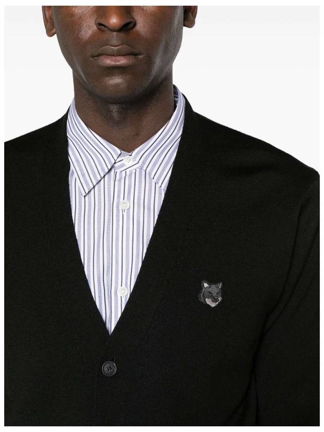 Bold Fox Head Patch Regular Cardigan Black - MAISON KITSUNE - BALAAN 6