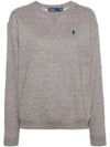 Embroidered Logo Cotton Sweatshirt Grey - POLO RALPH LAUREN - BALAAN 2