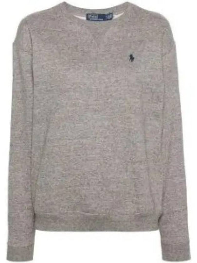 Embroidered Logo Cotton Sweatshirt Grey - POLO RALPH LAUREN - BALAAN 2