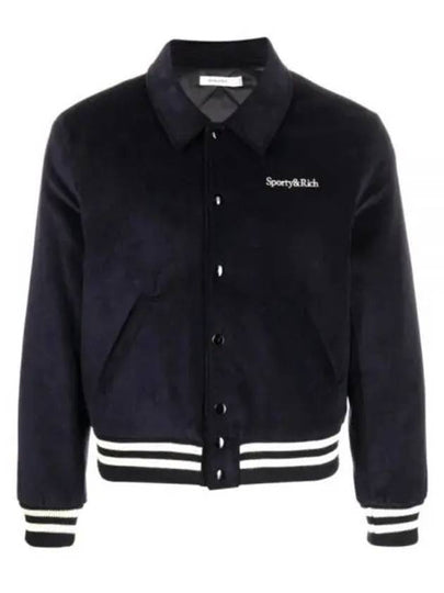 Wellness Corduroy Bomber Jacket Navy - SPORTY & RICH - BALAAN 2