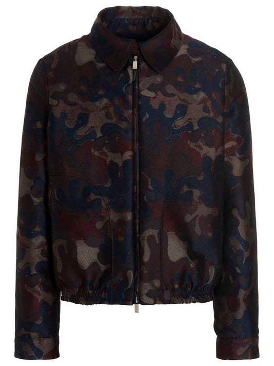 Homme x Peter Doig camouflage technical blouson bomber jacket - DIOR - BALAAN.