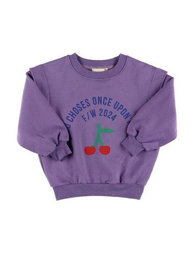 Circle Logo Cherry Sweatshirt Purple - BOBO CHOSES - BALAAN 1