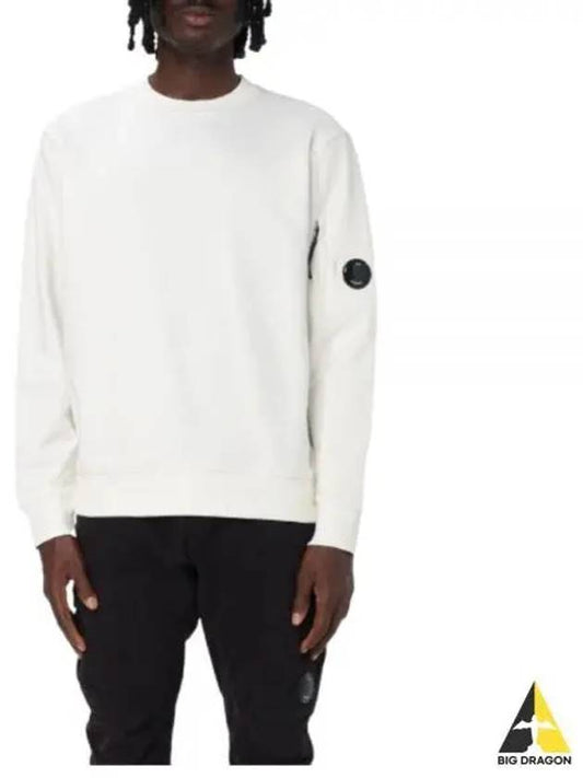 Diagonal Raised Fleece Lens Sweatshirt White - CP COMPANY - BALAAN 2