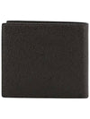 Pebble Grain Leather Half Wallet Dark Brown - THOM BROWNE - BALAAN 5