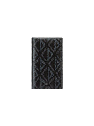 CD Diamond Canvas Card Wallet Black - DIOR - BALAAN 1