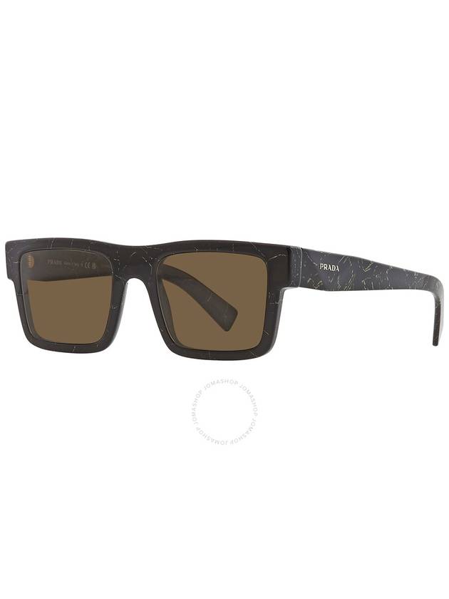 Prada Dark Brown Rectangular Men's Sunglasses PR 19WS 19D01T 52 - PRADA - BALAAN 2