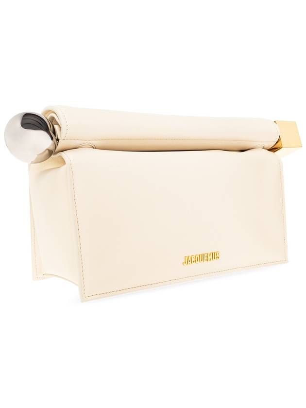 Round Square Logo Clutch Bag Ivory - JACQUEMUS - BALAAN 5