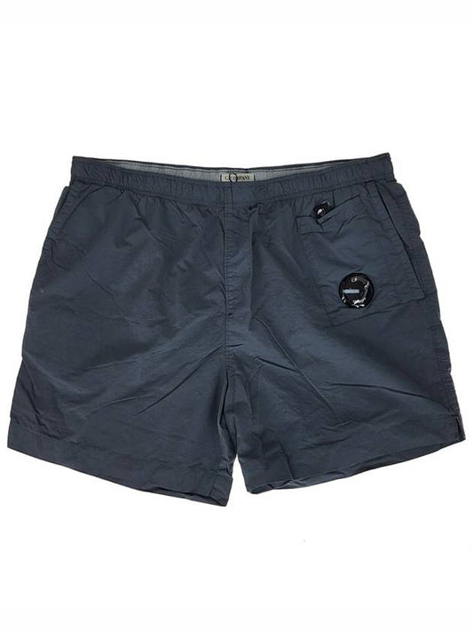 Men's Logo Patch Swim Shorts Grey - CP COMPANY - BALAAN 2