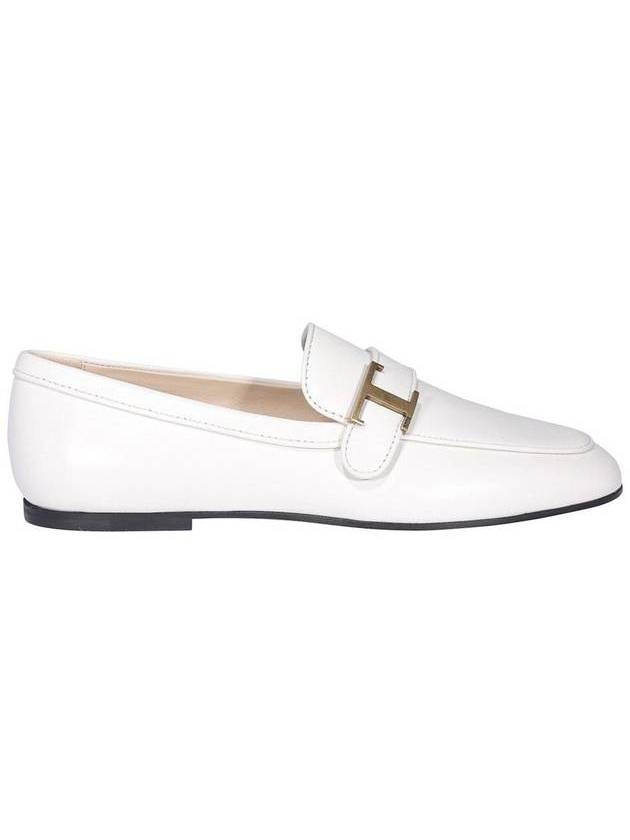 Women's T Logo Mokashino Loafers White - TOD'S - BALAAN.