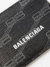 Cash logo print textured leather cardholder - BALENCIAGA - BALAAN 3