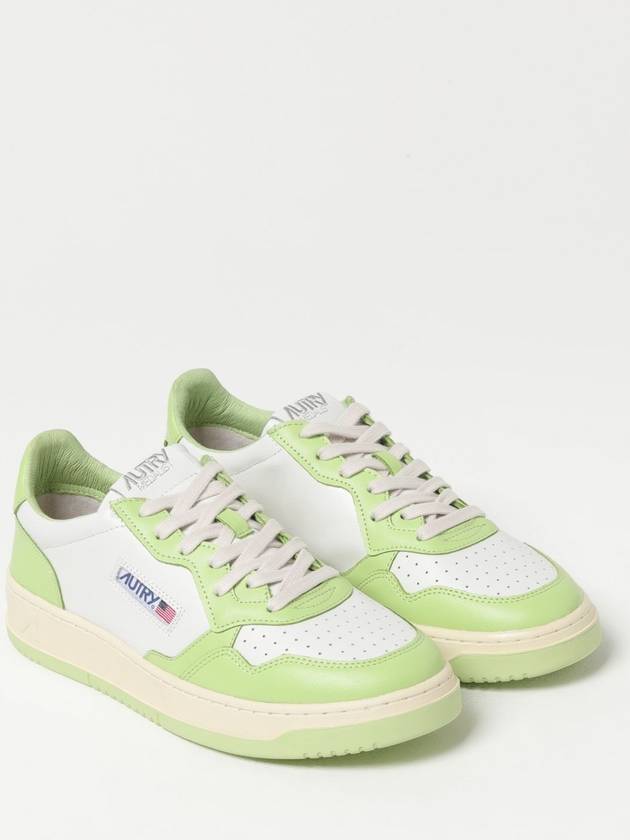 Men's Medalist Leather Low Top Sneakers Green - AUTRY - BALAAN 3