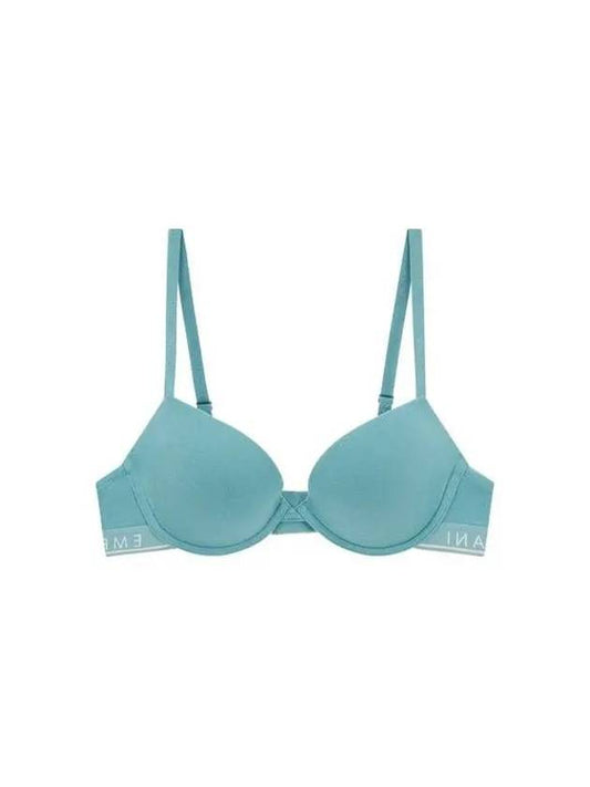 UNDERWEAR Women's Logo Band Stretch Cotton PushUp Bra Green 271550 - EMPORIO ARMANI - BALAAN 1