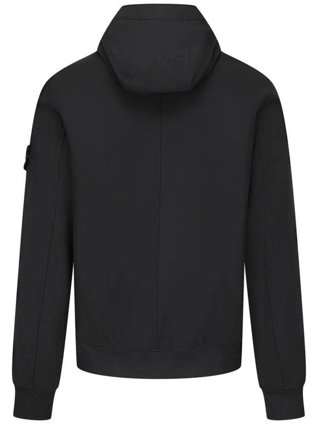 Soft Shell Brushed Lining Zip Up Hoodie Black - STONE ISLAND - BALAAN 4