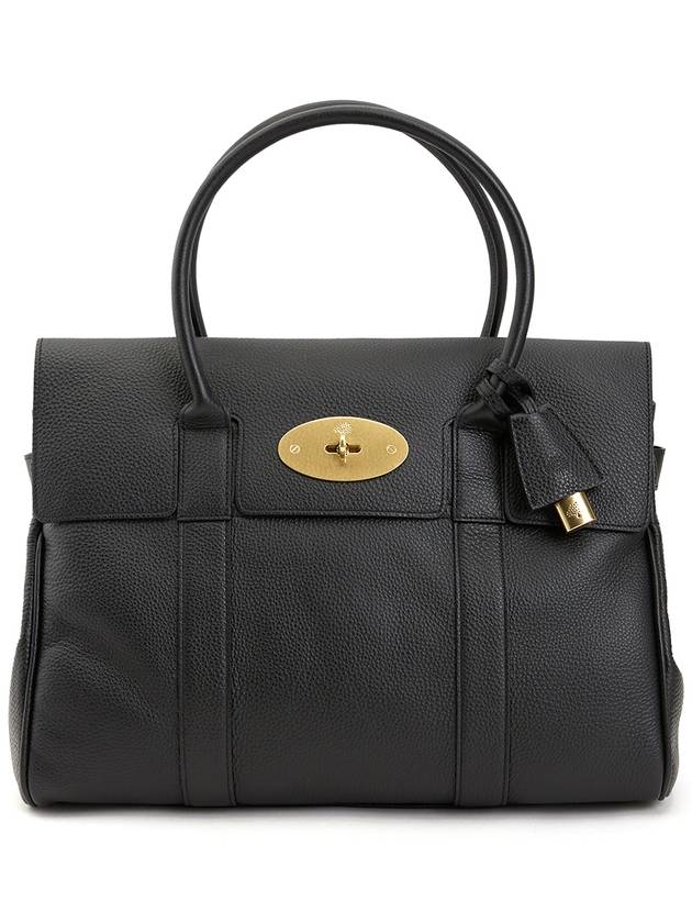 Small Bayswater Classic Grain Tote Bag Black - MULBERRY - BALAAN 2