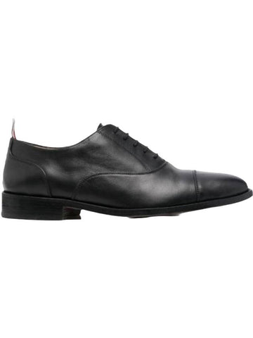 Vitello Caprether Cap Toe Oxford Black - THOM BROWNE - BALAAN 1