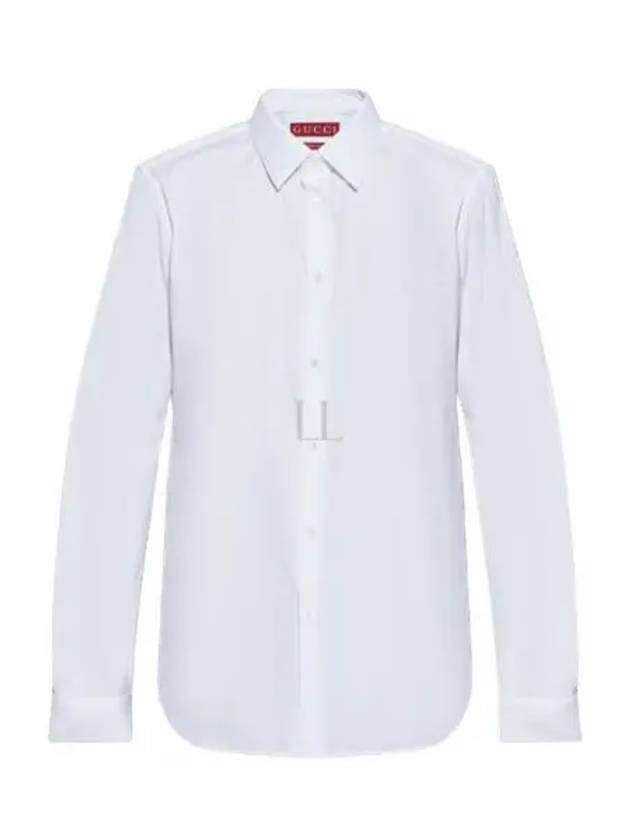 791735 26242 9000 Stretch cotton poplin shirt - GUCCI - BALAAN 1